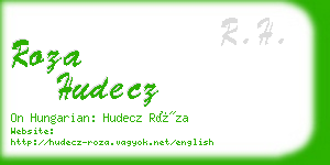 roza hudecz business card